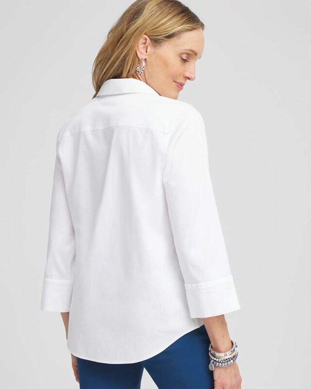 No Iron Tie-Front Stretch Shirt - image 3